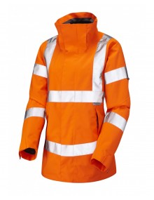 Leo Rosemoor Breathable Jacket Orange High Visibility